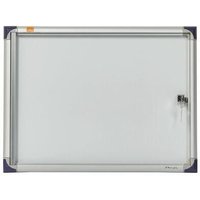 Schaukasten ® Innenbereich 50,5 x 38,5 x 2,5 (B x H x T) 2 x DIN A4 mit Schloss Aluminium/Kunststoff silber von Nobo
