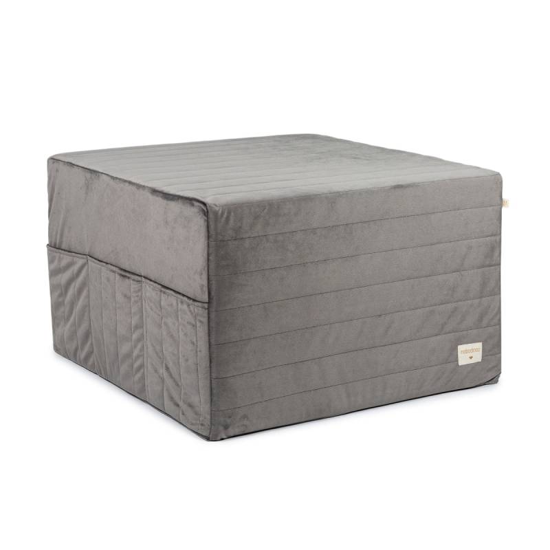 Nobodinoz Sleepover Faltmatratze Hocker Gästebett 60cm Slate Grey Sitz Möbel B-Ware von Nobodinoz