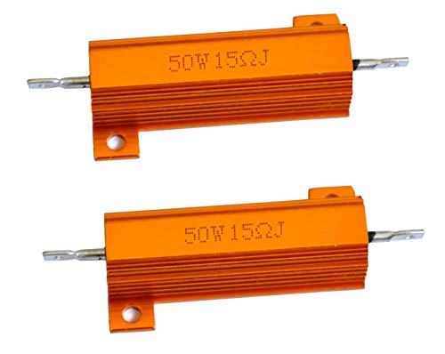2 Stück 50 W 15 Ohm Gehäuse aus Aluminium gewickelt, Widerstand auf Rahmen (2 Stück) von Nobrand