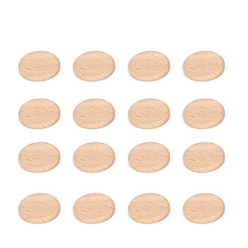 50 Stück runde unfertige Holzausschnitt Kreise Scheibe Holz leere Scheiben Buche Chips für Kunsthandwerk Projekte Brettspiel Stücke Ornamente(3.8cm) von Nobrand