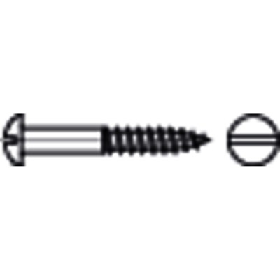Halbrund-Holzschraube mit Schlitz DIN 96 Messing ø2 x 10mm von Nobrand