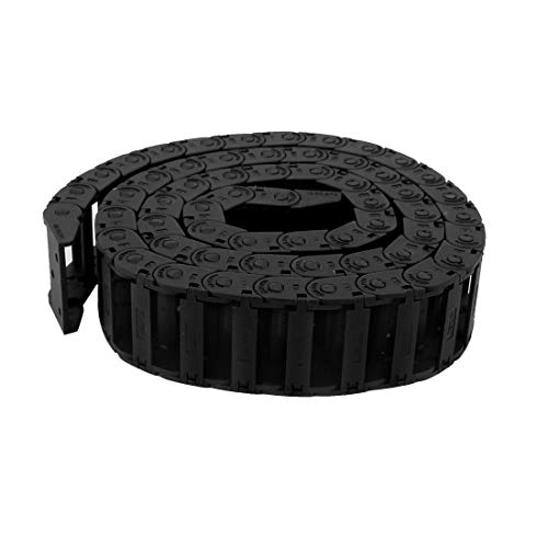 Kabelführungskette aus Kunststoff, offen, Länge 1 m, Schwarz (10 x 30 mm) von Nobrand