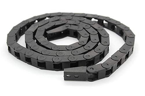 Kabelhalter 1 m für Elektroketten (7 × 7 mm) Halbnid aus flexiblem Kunststoff schwarz von Nobrand