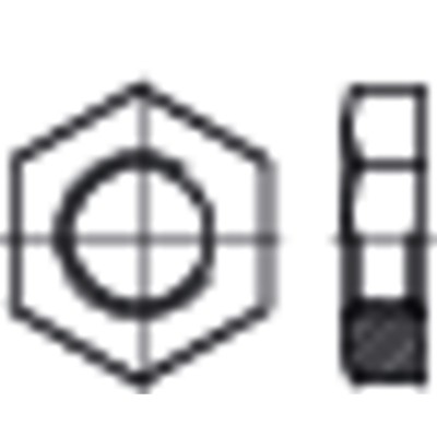 Rohrmuttern, DIN 431 Stahl 14H galvanisch verzinkt BG 1/8" SW19 von Nobrand