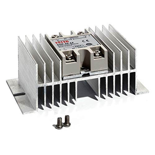 SSR-40AA Halbleiterrelais SSR 40 A Eingang 80-250 V AC Eingang 24-380 VAC Ausgang W Kühlkörper SSR-40AA Halbleiterrelais SSR 40 A Eingang 80-250 V AC Eingang 24-380 VAC Ausgang W Kühlkörper von Nobrand