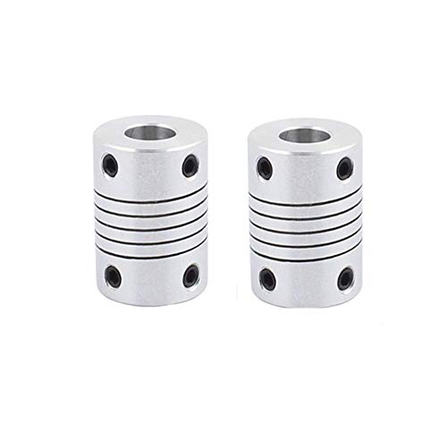 Wellenkupplung von 8 mm auf 8 mm Fugenverbinder, Aluminiumlegierung, Wellenverbinder, Länge 18 mm, Durchmesser 25 mm, für 3D-Drucker, CNC-Encoder, DIY (2 Stück) von Nobrand