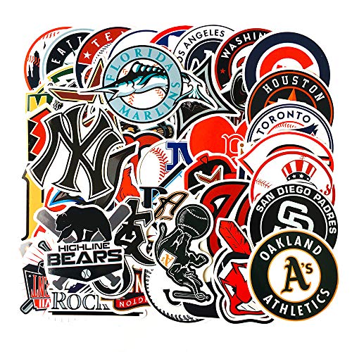 Nobranded 53PCS europäischen und amerikanischen Baseball Graffiti Trolley Cartoon Hut Helm Aufkleber Notebook DIY Wasserdichten Aufkleber von Nobranded