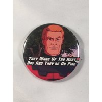 Gi Joe Public Service Annancements - People Wake Up On Fire Kühlschrankmagnet von Nobsbuttonsdotcom