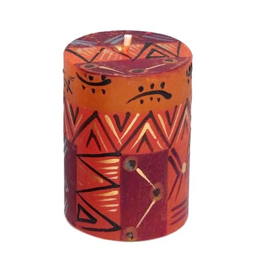 Nobunto Kerzen - Bongazi - Fair Trade Kunstkerze aus Südafrika - Handbemalte Geschenkkerze - Afrikanische Kerzensets - Bunte Stabkerzen - Weihnachten - Ostern (Einzelkerzen 5x7cm) von Nobunto