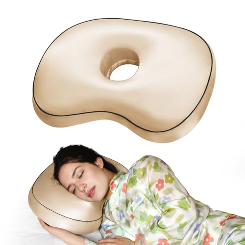 Nockovi Ohr-Piercing-Kissen für Seitenschläfer mit orthopädischer Unterstützung, Ohrloch-Schmerzlinderung, Abnehmbarer Bezug, 30,5 x 48,3 cm, für gepiercte Ohren Nockovi Ohr-Piercing-Kissen für Seitenschläfer mit orthopädischer Unterstützung, Ohrloch-Schmerzlinderung, Abnehmbarer Bezug, 30,5 x 48,3 cm, für gepiercte Ohren von Nockovi