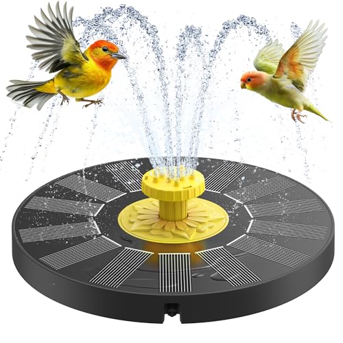 Solar Springbrunnen Wasserbrunnen Solar Verbessert 3.5W Springbrunnen außen mit 7 Fontänenstile, Solar Poolbrunnen für Garten Pool Balkon Vogelbrunnen Gartenteiche von Noctila