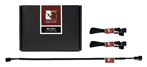 Noctua NA-SEC2, 3 Pin Verlängerungskabel Set (30cm, Schwarz) von Noctua