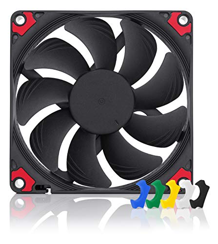 Noctua NF-A9x14 HS-PWM chromax.black.swap, Leiser Schmaler Premium Lüfter, 4-Pin (92x14mm, Schwarz) von Noctua