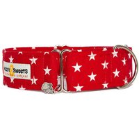 Noddy & Sweets Verstellbares Zugstopphalsband [2, 5cm, 5cm Sterne Rot V2] von NoddyAndSweets