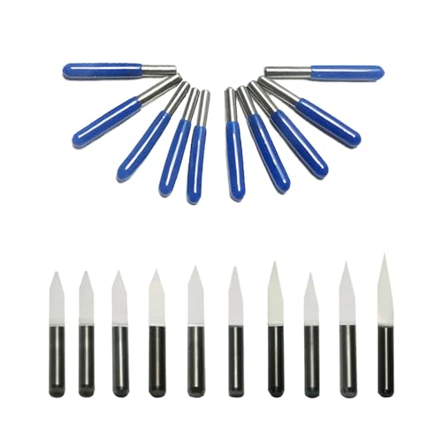10 Stück 3,175 mm Wolframstahl V-Form Hartmetall PCB Gravur Bits CNC Fräser 10 20 30 Grad 0,1 mm Maschinenzubehör(30 degree 0.2mm) von Nodrest