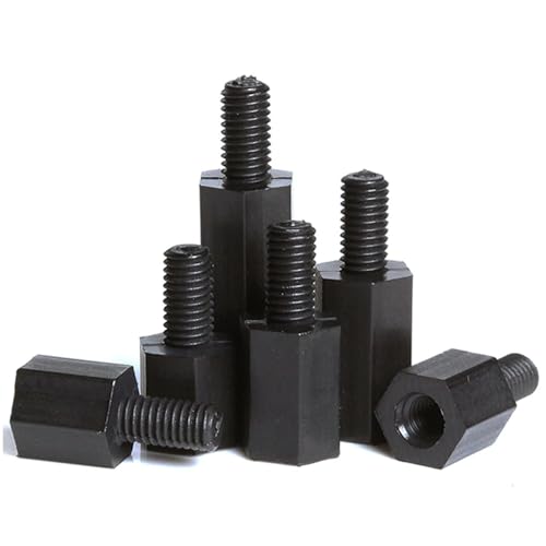 50 Stücke M2 M2.5 M3 M4 * L + 6mm Gewinde Schwarz Abstandsschraube Kunststoff for PCB Motherboard Feste Nylon Standoff Spacer Säule(22mm,M3 (50pcs)) von Nodrest
