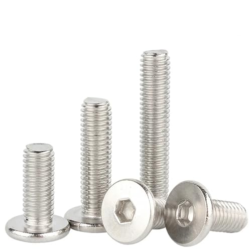 Nodrest 10 Stück M1.6 M2 M2.5 M3 M4 M5 M6 M8 304 Edelstahl Sechskant Innensechskant Ultradünne Flache Wafer-Inbusschraube(M3 (10pcs),18mm) von Nodrest