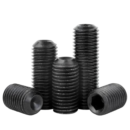 Nodrest 10 Stück M2 M2.5 M3 M4 M5 M6 M8 M10 Kopflose Ringschneide-Stellschraube 12.9 Kohlenstoffstahl Innensechskant-Stellschraube(M6,35mm x10pcs) von Nodrest