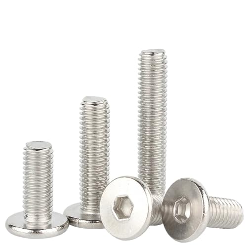 Nodrest 5/10/25/50 Stück M2 M2.5 M3 M4 M5 M6 M8 M10 M12 304 Edelstahl Sechskant Innensechskant Ultradünne Flache Wafer-Inbusschraube(M3 (25pcs),20mm) von Nodrest