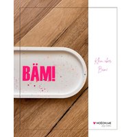 Deko Tablett „Bäm" | Handmade Tray Mit Neon-Schrift & Farbsprenkeln Modernes Design Aus Gießharz Geschenkidee Statement Deko Tablett „Bäm" | Handmade Tray Mit Neon-Schrift & Farbsprenkeln Modernes Design Aus Gießharz Geschenkidee Statement von NoeOnMe