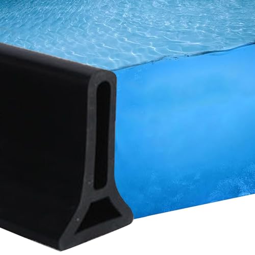 Noeborty Schwallschutzleiste Dusche Selbstklebend 100cm, Wassersperre Dusche Boden, Silikon Duschschwelle für Rahmenlose Duschtür, Bad Wasserbarriere (Black 3 * 5cm) von Noeborty