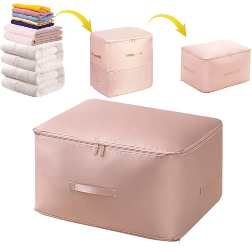 Noeborty Ultra Space Saving Self Compression Organizer, 2024 Neuest Ultra Platz Sparender Selbstkomprimierender Organizer, 52 * 42 * 60 CM for Bettdecken Kleidung Decken, 80% Platz sparen (Rosa) von Noeborty