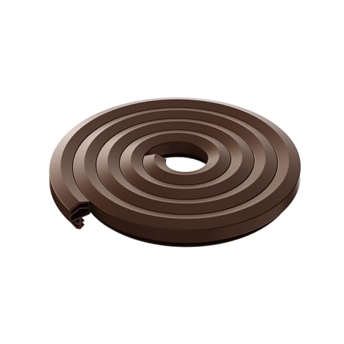 Türdichtung Türgummi, Doppelschicht TPE Gummidichtung Dichtband Zarge, Türanschlagdichtung, Zimmertürdichtung, wirksamer Windschutz/Schallschutz/Wärme/Kälte/Insekten (5M, Braun) von Noeborty