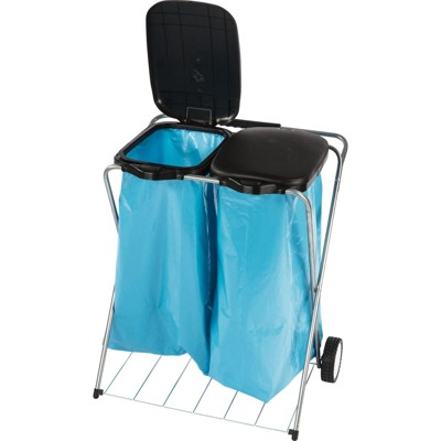 Abfallsammler 2x 120 l fahrbar mit Deckel schwarz von Nölle