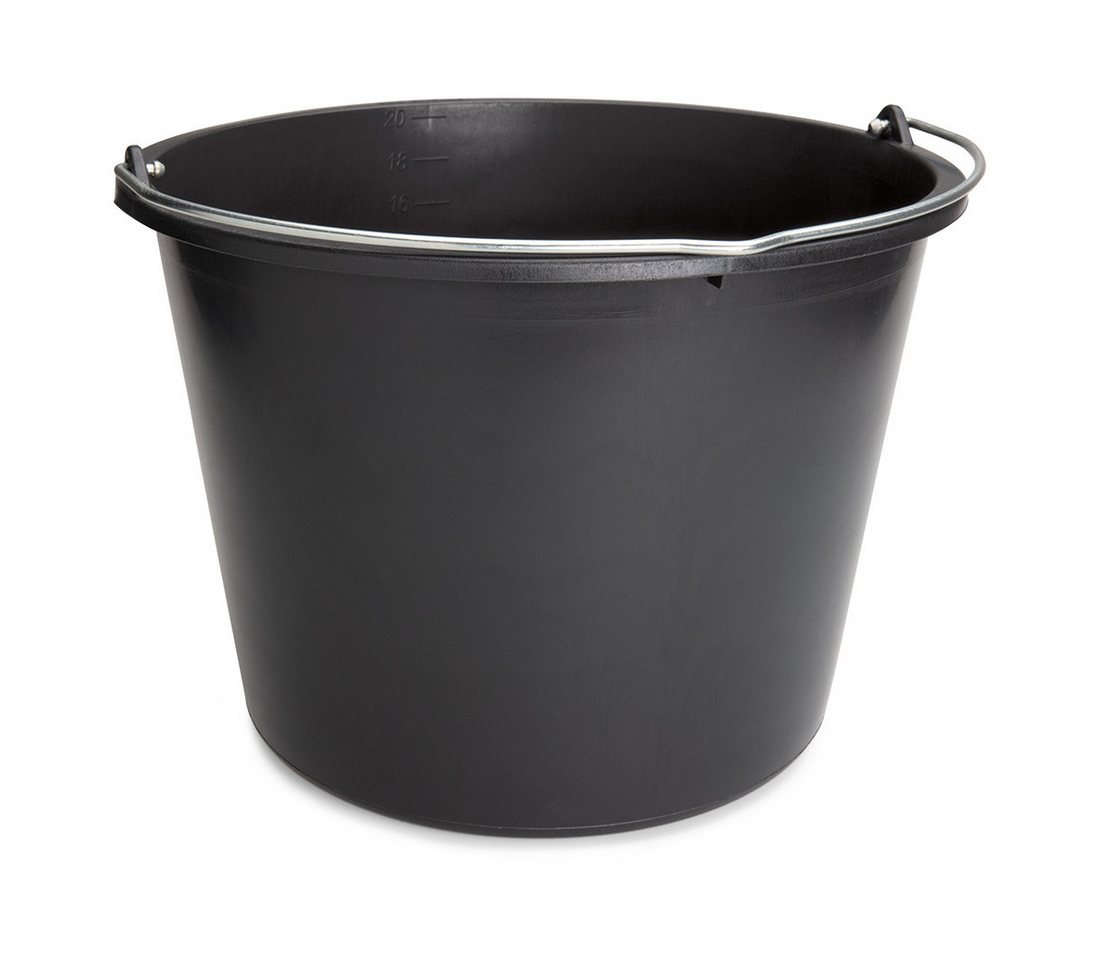 Nölle Baueimer Baueimer 12 Liter, (Reinigungsset, Baueimer, Henkel, Skala), Eimer Kübel Behälter Fass Container Bottich von Nölle