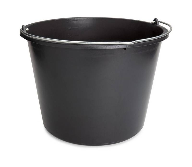 Nölle Baueimer Baueimer 12 Liter, (Reinigungsset, Baueimer, Henkel, Skala), Eimer Kübel Behälter Fass Container Bottich von Nölle