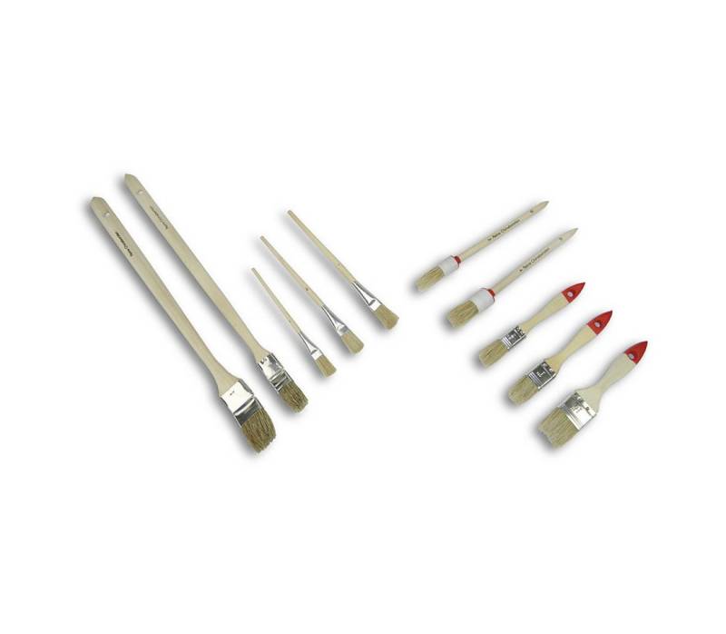 Nölle Flachpinsel Pinsel-Set 10-tlg., (Stück, 10 St., Flachpinsel, Rundpinsel, Lackierpinsel, Borstenpinsel, Malerpinsel), Malerwerkzeug Bürstenset Künstlerpinsel Malset von Nölle