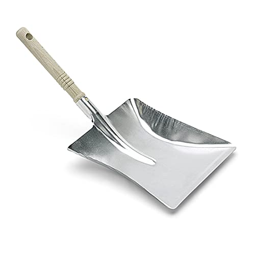 Nölle Kehrschaufel (Metall verzinkt, mit Holzgriff) 455510, Silber/Holzfarbe von Nölle