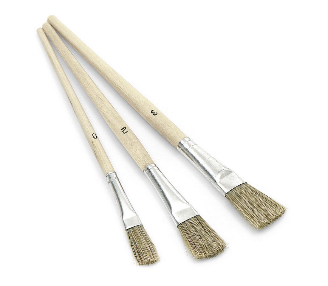 Nölle Lackierpinsel Emaillelackpinsel 3-tlg. Set, Pinsel Set Lackierpinsel Malerpinsel Emaillepinsel Bürsten Werkzeuge von Nölle
