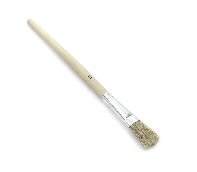 Nölle Lackierpinsel Emaillelackpinsel Gr. 3, (Werkzeugset, Pinsel, Griff, Borsten), Pinsel Bürste Malwerkzeug Lackpinsel Anstreichpinsel Malpinsel von Nölle