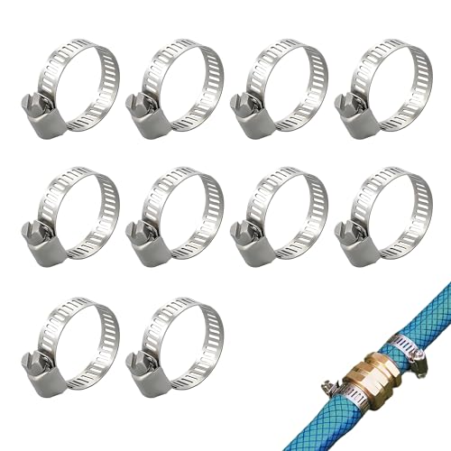 10 Stück 10–16 mm Schlauchschellen, verstellbar zur Sicherung flexibler Rohre in Sanitärsystemen, Schlauchschellen für langfristige Haltbarkeit, Edelstahl-Schlauchschellen, starker Halt und einfache 10 Stück 10–16 mm Schlauchschellen, verstellbar zur Sicherung flexibler Rohre in Sanitärsystemen, Schlauchschellen für langfristige Haltbarkeit, Edelstahl-Schlauchschellen, starker Halt und einfache von Noenaeni