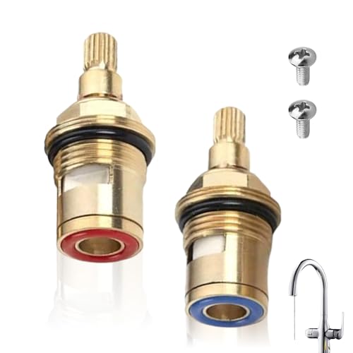 2 Sets Mischbatterie, 1/4-Umdrehung, 20 Spline-Ersatz-Keramik-Wasserhahn-Kartusche sorgt für einen reibungslosen Wasserfluss und eine lange Lebensdauer, Wasserhahnventil, tropffreie Abdichtung für 2 Sets Mischbatterie, 1/4-Umdrehung, 20 Spline-Ersatz-Keramik-Wasserhahn-Kartusche sorgt für einen reibungslosen Wasserfluss und eine lange Lebensdauer, Wasserhahnventil, tropffreie Abdichtung für von Noenaeni