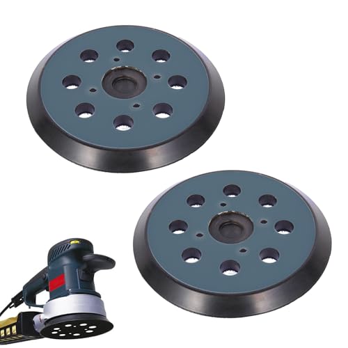 2 x runde Klettverschluss-Rückseite, 12,7 cm, 8-Loch-Schleifer-Pads, Ersatz, effiziente Staubabsaugung und universelle Kompatibilität, Schleifpad für Hochgeschwindigkeitspolieren, Polieren von von Noenaeni