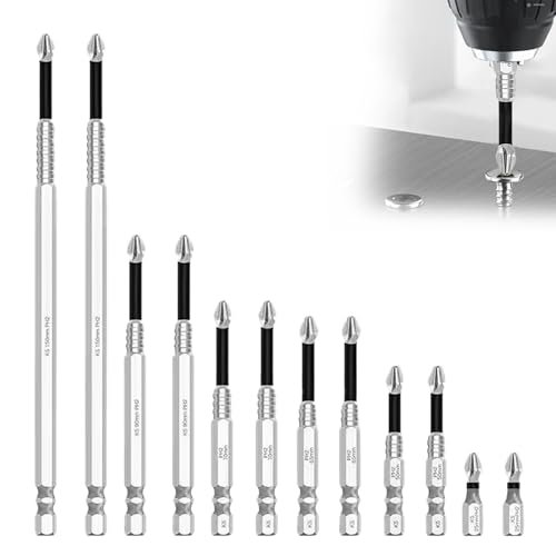 2er-Set hochmagnetische Schraubendreher-Bohrer-Bit-Set, rutschfest, magnetische Schraubendreher-Bits, langlebig, Präzisions-Schlagschrauber-Bits für elektrische manuelle Schraubendreher 2er-Set hochmagnetische Schraubendreher-Bohrer-Bit-Set, rutschfest, magnetische Schraubendreher-Bits, langlebig, Präzisions-Schlagschrauber-Bits für elektrische manuelle Schraubendreher von Noenaeni
