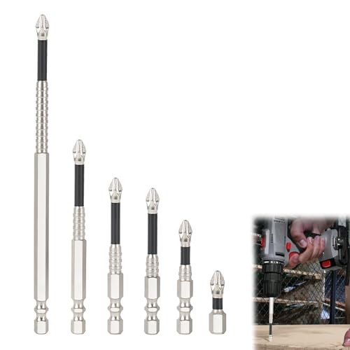 6-teiliges hochmagnetisches Schraubendreher-Bohrer-Set, rutschfeste magnetische Bohrer-Bits, verbesserte Griffigkeit, magnetische elektrische Schraubendreher-Bits für den professionellen Gebrauch zu 6-teiliges hochmagnetisches Schraubendreher-Bohrer-Set, rutschfeste magnetische Bohrer-Bits, verbesserte Griffigkeit, magnetische elektrische Schraubendreher-Bits für den professionellen Gebrauch zu von Noenaeni