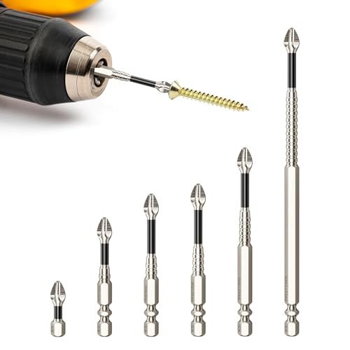 6-teiliges hochmagnetisches Schraubendreher-Bohrer-Set, universal, rutschfest, magnetisch, elektrisch, starke magnetische Haltbarkeit, Schraubendreher-Bohrer-Set für 25, 50, 65, 70, 90, 150 mm 6-teiliges hochmagnetisches Schraubendreher-Bohrer-Set, universal, rutschfest, magnetisch, elektrisch, starke magnetische Haltbarkeit, Schraubendreher-Bohrer-Set für 25, 50, 65, 70, 90, 150 mm von Noenaeni