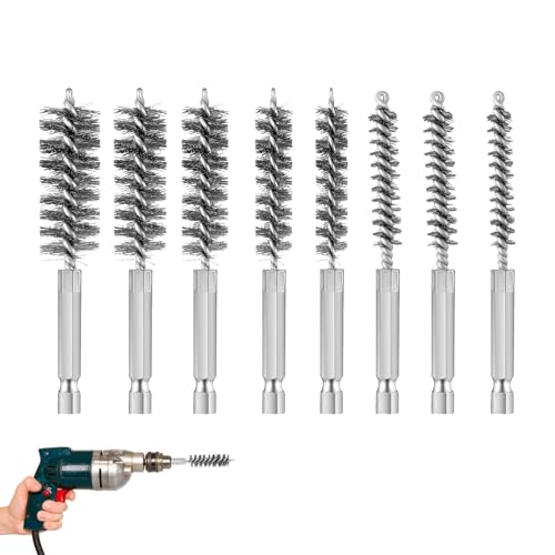 Drahtbohrungsbürsten, Edelstahl-Drahtbürsten für die Reinigung von gedrehten Drahtbohrungen, Bürsten-Set, dicke, flexible Zuführrohr-Reinigungsbürsten, Sechskantschaft, Griff für Bohrmaschine, Waschen Drahtbohrungsbürsten, Edelstahl-Drahtbürsten für die Reinigung von gedrehten Drahtbohrungen, Bürsten-Set, dicke, flexible Zuführrohr-Reinigungsbürsten, Sechskantschaft, Griff für Bohrmaschine, Waschen von Noenaeni