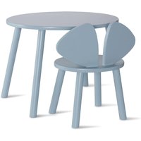 Nofred - Mouse Toddler Set (Stuhl und Tisch), Birke hellblau lackiert von Nofred