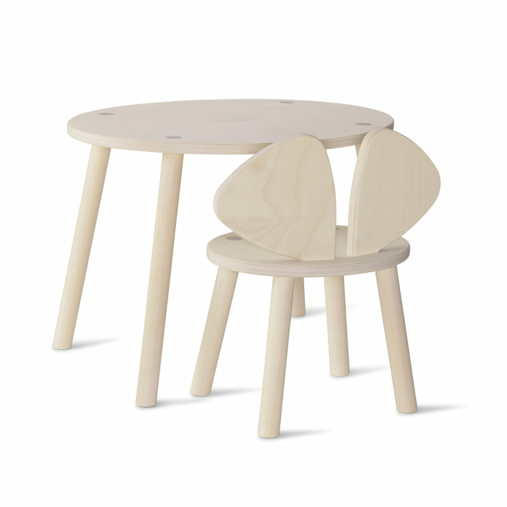 Nofred Mouse Toddler Set (Stuhl Und Tisch) Kindertisch Birke Matt Siehe Text B-Ware von Nofred