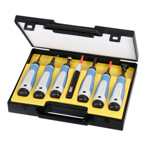 Noga Allround-Entgrater / Schaber-Sortiment (7 Halter mit Klingen), in Kunststoffbox 16-teilig 16 Stk von Noga