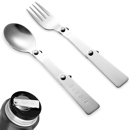 Nogeqi 2 Stück Edelstahl Klapplöffel Für Joghurtbecher, Faltbare Spork Gabel Und Löffelset, Klapp Löffel To Go Faltbar, Foldable Fork And Spoon, Faltlöffel Für Picknick Reise Camping Nogeqi 2 Stück Edelstahl Klapplöffel Für Joghurtbecher, Faltbare Spork Gabel Und Löffelset, Klapp Löffel To Go Faltbar, Foldable Fork And Spoon, Faltlöffel Für Picknick Reise Camping von Nogeqi