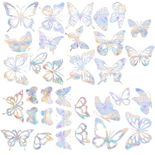 Nogeqi 33 Stück Vogelschutz Fenster Regenbogen Prisma Fensteraufkleber Vogelschutz Vogel Anti Kollisions Fenster Sticker Schmetterling Elektrostatische Adsorption Folie Gegen Vogelschlag Nogeqi 33 Stück Vogelschutz Fenster Regenbogen Prisma Fensteraufkleber Vogelschutz Vogel Anti Kollisions Fenster Sticker Schmetterling Elektrostatische Adsorption Folie Gegen Vogelschlag von Nogeqi