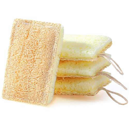 Nogeqi 4 Stück Natürlicher Luffa Spülschwamm Doppelseitig Küchenschwamm, Plastikfreier, Kratzfreier Luffa Spülschwämme – Geruchsfreier, Biologisch Abbaubar Luffaschwamm Küche Reinigungsschwamm Nogeqi 4 Stück Natürlicher Luffa Spülschwamm Doppelseitig Küchenschwamm, Plastikfreier, Kratzfreier Luffa Spülschwämme – Geruchsfreier, Biologisch Abbaubar Luffaschwamm Küche Reinigungsschwamm von Nogeqi