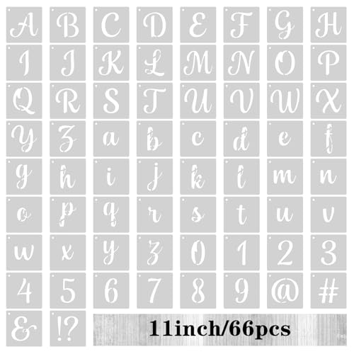 Nogeqi 66 Stück Buchstaben Und Zahlen Schablone, Schablonen Malen Malschablonen Textilgestaltung Buchstabenschablonen Zahlenschablone Wiederverwendbare Für Malerei, Basteln, Diy-Projekte von Nogeqi