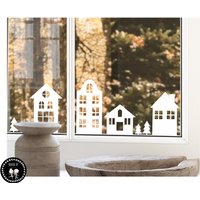 Fensterbilder Winter Häuser/stadt - Einfach Wiederverwendbar Häuserreihe Weihnachten Fensterbilder Winter Häuser/stadt - Einfach Wiederverwendbar Häuserreihe Weihnachten von NohobbyShopDE