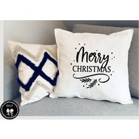 Weihnachtliche Kissenhülle - 50x50 Merry Christmas Winter Weihnachten Home Dekoration von NohobbyShopDE
